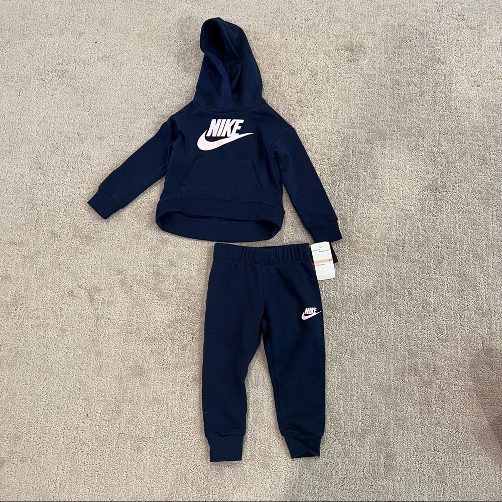 NIKE Navy Blue 2-Piece Hoodie Suit